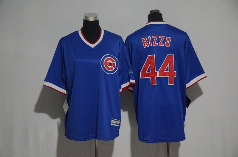 Youth 2017 MLB Chicago Cubs #44 Rizzo Blue Jerseys